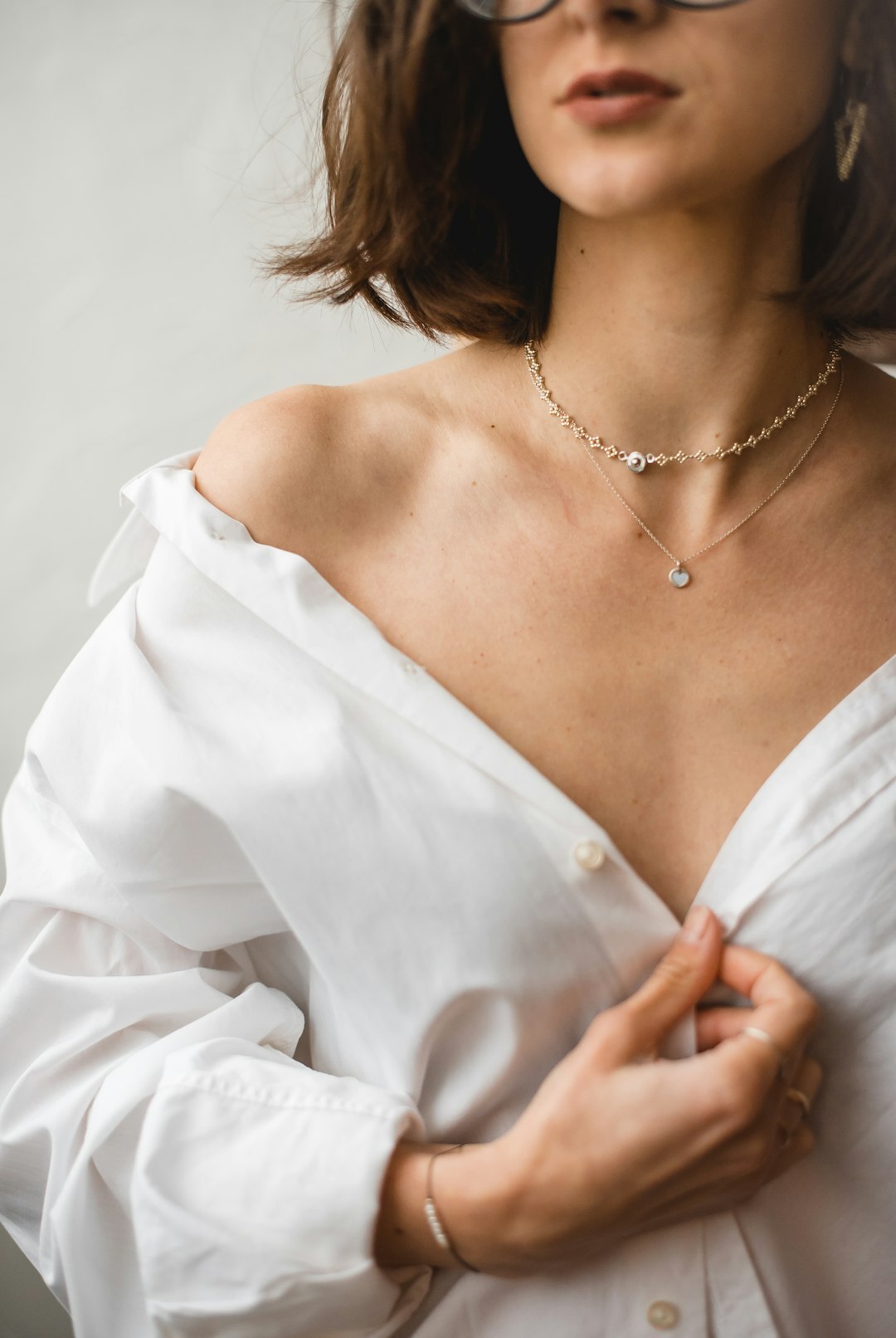 pearl necklace on silk