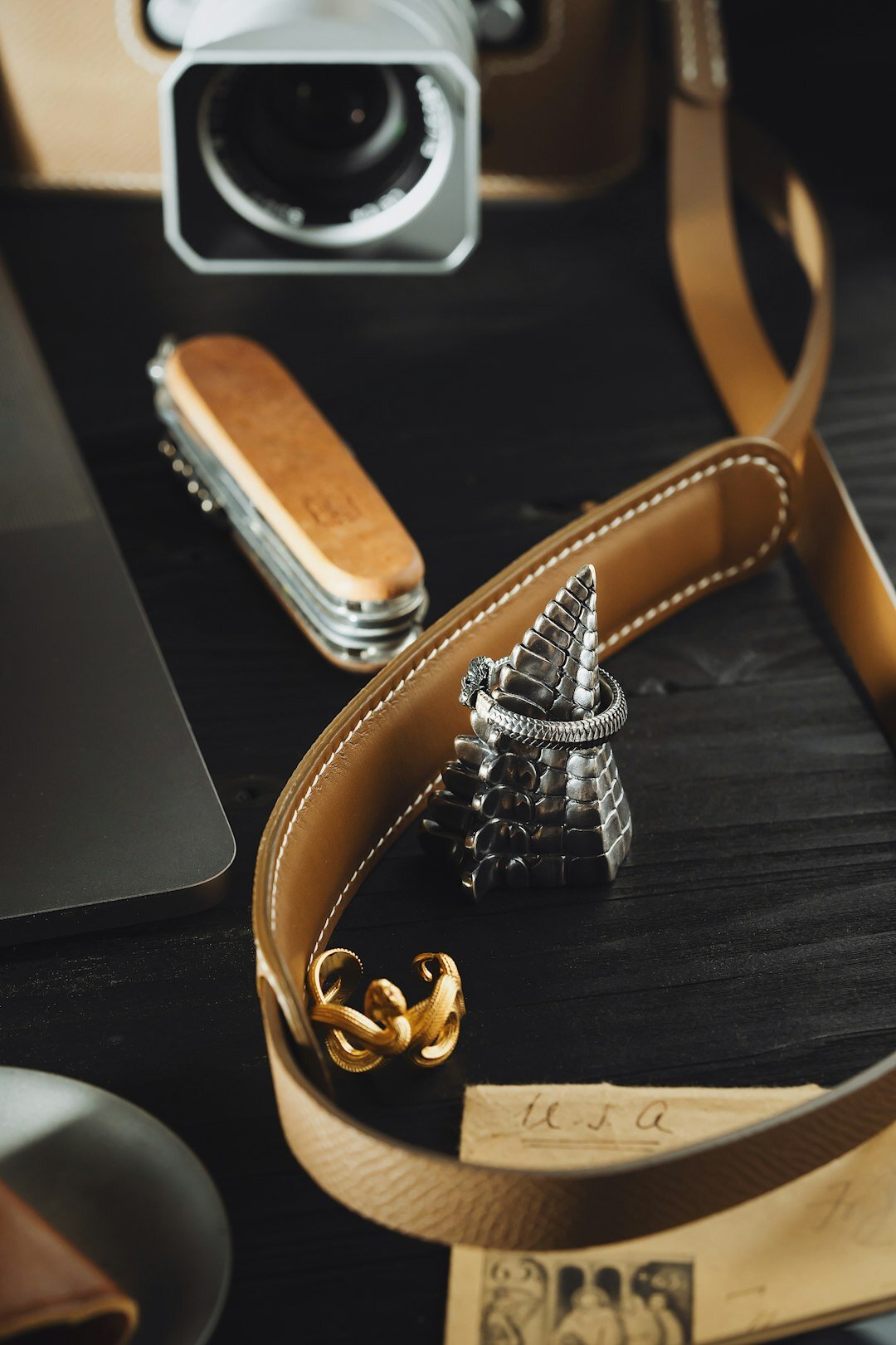 luxury accessories on table