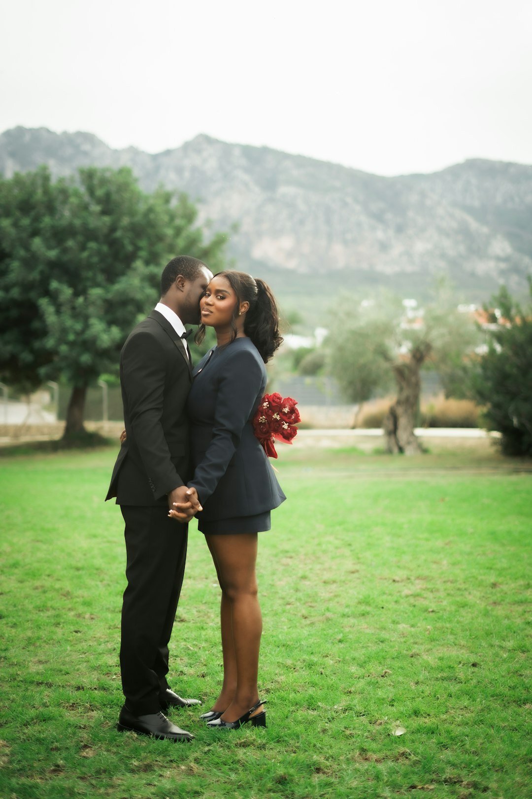 elegant couple in formal wear